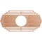 Ekena Millwork Chrysler Wood Fretwork Pierced Ceiling Medallion, Cherry, 38"W x 19"H x 10"ID x 3/8"T CMWP38X19X0375CSCH - alternate 1